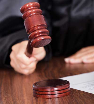 photo of judge using a gavel